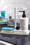 Armona Silicone Brushed Countertop Soap Dish Kitchen Bathroom Liquid Soap Dispenser Set Sponge Holder Cloth Set - 2