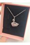 Pink Stone Swan Necklace Steel Swan Necklace Pink Necklace - 7