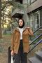 Pocket Detailed Short Trench Coat BRC1907 Tan