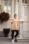 Cotton Tunic Trousers Tracksuit Set Trn2030 Latte - 2