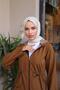 Stripe Detailed Hooded Trench BRC1901 Tan - 7