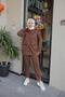 Hooded Pocket Detailed Tracksuit Set BRC2407 Brown - 2