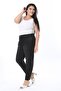 Women's Plus Size Black High Waist Lycra 5 Pocket Jeans Pants 65N38305 - 3