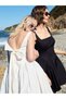White Poplin Mini Dress - Bow Detail - 4