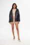 Women's Black Genuine Leather Jacket Hooded Model - 2