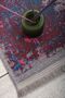 Abstract Patterned Purple Washable Chenille Woven Fringed Non-Slip Area Rug 7401 - 5