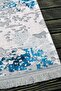 Abstract Patterned Blue Washable Chenille Woven Fringed Non-Slip Base Living Room Kitchen Carpet 7309 - 4