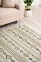 Scandinavian Patterned Cream Washable Non-Slip Base Chenille Hallway Living Room Kitchen Carpet 7833 - 5