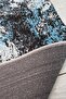Avangarde Patterned Blue Washable Fringed Non-Slip Base Chenille Living Room Carpet 7323 - 5