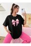 Oversize Women's T-shirt - Ribbon Printed - 2
