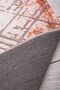 Abstract Patterned Beige Washable Chenille Woven Fringed Non-Slip Base Living Room Carpet 8283 - 6