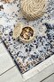 Ethnic Patterned Cream Woven Rug Washable Chenille Machine Rug Fringed Non-Slip Sole Rug 7428 - 4