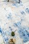 Modern Patterned Blue Woven Carpet Washable Chenille Machine Carpet Fringed Non-Slip Base Carpet 7320 - 2