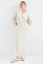 Stone Color Zippered Boydandan Knitwear Dress