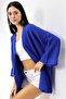 Women's Cobalt Blue Seasonal Poncho Cardigan