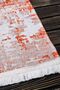 Modern Patterned Orange Washable Chenille Woven Fringed Non-Slip Base Living Room Kitchen Carpet 7331 - 4