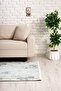 Abstract Patterned Cream Gray Washable Non-Slip Base Chenille Living Room Kitchen Carpet 7339 - 6