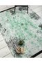 Bohemian Patterned Washable Chenille Woven Carpet Fringed Non-Slip Base Green Carpet 7558 - 3