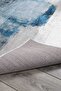 Abstract Patterned White Gray Blue Carpet Washable Velvet Non-Slip Base Carpet 7063 - 5