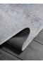 Abstract Patterned Lilac Blue Chenille Machine Washable Fringed Non-Slip Base Carpet 7305 - 3