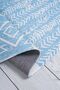 Scandinavian Patterned Light Blue Runner Washable Entrance Chenille Hallway Carpet 7727 - 4