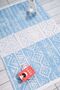 Scandinavian Patterned Light Blue Runner Washable Entrance Chenille Hallway Carpet 7727 - 3