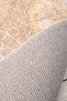 Classic Patterned Beige Washable Chenille Woven Fringed Non-Slip Base Living Room Carpet 7451 - 6
