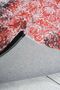 Bohemian Patterned Red Chenille Machine Washable Fringed Non-Slip Base Living Room Carpet 7324 - 6