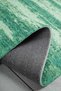 Abstract Patterned Green Runner Washable Entrance Chenille Hallway Carpet 7359 - 4