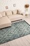 Linear Patterned Gray Black Washable Non-Slip Base Chenille Carpet 7705 - 3