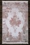 Modern Patterned Black Washable Fringed Non-Slip Base Chenille Living Room Carpet 7425