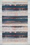 Modern Patterned Blue Beige Runner Washable Entrance Chenille Hallway Carpet 7514