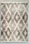Geometric Patterned Brown Washable Non-Slip Base Chenille Carpet 7776