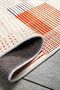 Linear Patterned Cream Orange Gray Washable Non-Slip Base Velvet Runner Hallway Carpet 7920 - 3