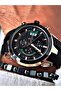 Black Color Functional Sports Silicone Men's Wristwatch