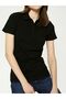 Unisex Black Polo Neck School T-Shirt - 2