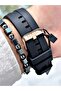 Black Color Functional Sports Silicone Men's Wristwatch - 5