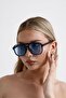 New Season Trend Model Blue Glass Unisex Sunglasses - 3