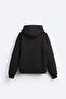 Unisex Oversize Sweatshirt Hoodie Shark Printed Black – Hooded, Kangaroo Pocket, 3 Threaded Drawstrings - 6