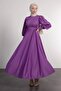 Waist Two Side Length Lace up Hijab Dress - 3