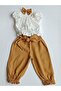 Baby Girl Cinnamon Bustier Pants Set - 4