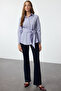 Blue Waist Tie Detailed Regular Regular Fit Shirt Twoaw25Go00071