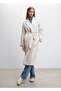 100% Linen Flap Trench Coat - 2