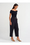 20828 Off-shoulder Drawstring Bodysuit-Black - 4