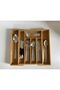 Bamboo Adjustable Drawer Cutlery Holder with Adjustable Size, 5-7 Compartments Fma896796 - 5
