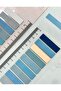 10 Different Shades of Blue Colored Ruler Transparent Index Page Sticker