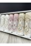 Set of 6 Laced Satin Embroidered Boxed Dowry 30x50 Kitchen Towel Set - 2