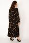 Women's Plus Size Tan Woven Viscose Fabric Tiered Hem Long Sleeve Dress 65n33526 - 4
