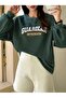 Women's Nefti Green Guardian Printed Crew Neck Oversize Sweatshirt - 4