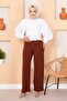 Pins Detailed Palazzo Trousers Brown